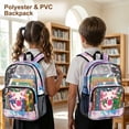 thumbnail image 3 of Xoenoiee Axolotl Strawberry Heart Print 17 Inch Backpack for Girls Teens, Lightweight Large Capacity Bookbag Clear School Bag Waterproof Backpack Transparent Rucksack for Kindergarten Primary School, 3 of 7