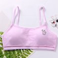 thumbnail image 2 of Big Girls Puberty Girls Cotton Print Seamless Training Bra Teen Soft Cotton Underwear, 2 of 8