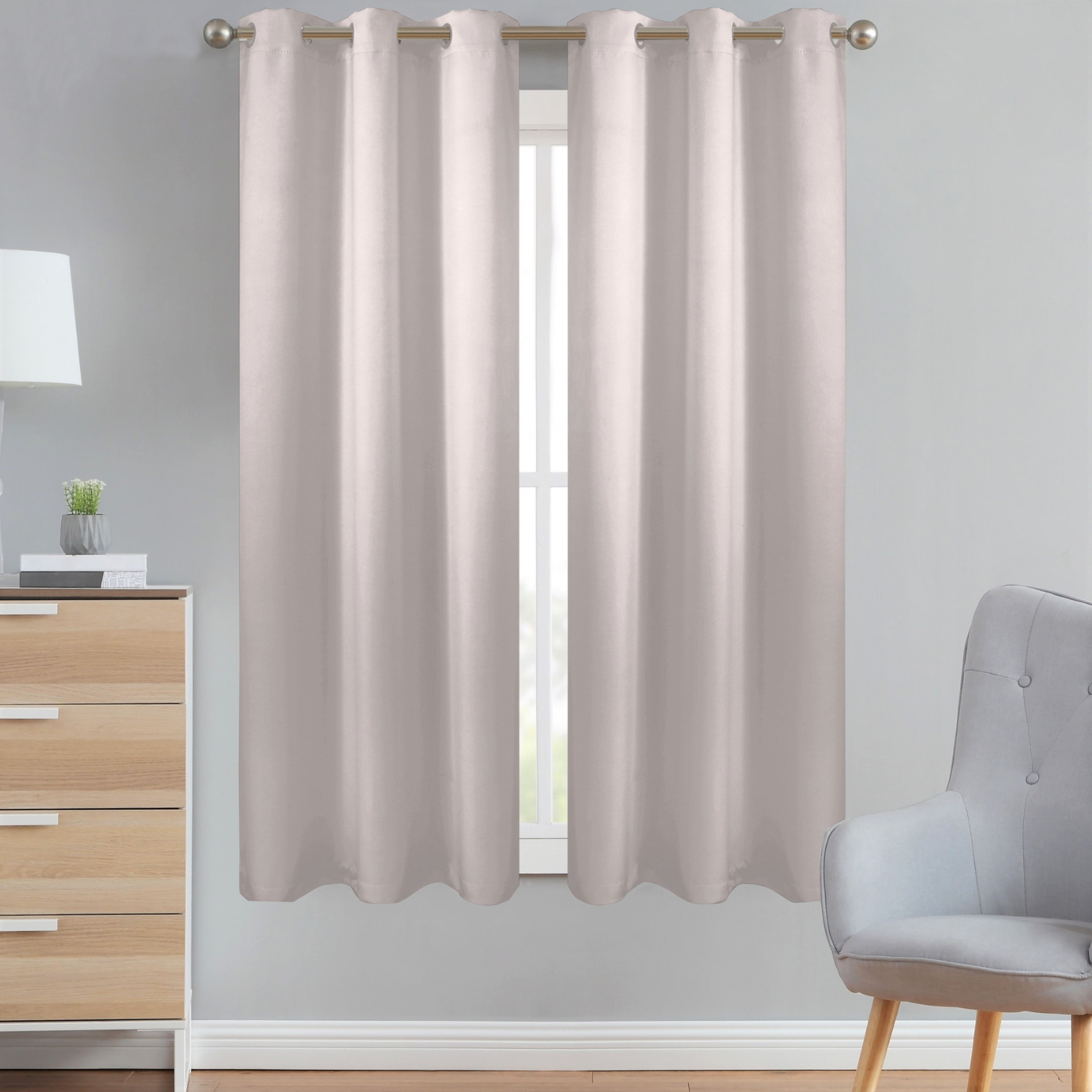 Style Basics 63 Inch Long Blackout Curtains For Bedroom 100% Total