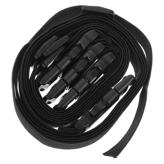 4 Pcs Plastic Buckle Strap Straps Luggage Connector for Suitcases Trunk Travel Black