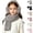Black, variant on YUANxueke Kids 2-Piece Windproof Plush Ear Muffs Knitted Scarf Sets Solid Thermal Warm Winter Ski Outwear