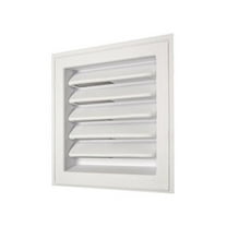 Master Flow 8 in. W X 8 in. L White Plastic Wall Louver
