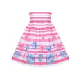 thumbnail image 5 of Girls Dress Pink Floral Leaf Striped Sleeveless Summer Sundress Cotton 11-12 Years, 5 of 7
