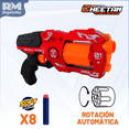 thumbnail image 4 of Juguete Revolver Lanzador de Espuma Rm Regalomex 20 Metros Alcance Cargador 6 Dardos rojo Grande, 4 of 5