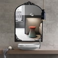 thumbnail image 7 of POSHIONS Arched Wall/Vanity/Decor Mirror for Bathroom Bedroom Livingroom Entryway;37.8"x26.0";Metal Frame;Wrought Iron Art;Black, 7 of 7