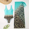 thumbnail image 5 of HCYSFG Cheetah Print Tankini Sets For Women Leopard Print 2 Piece Bathing Suits Scoop Neck Sleeveless Long Wrap Cover Up Swimwear, 5 of 6