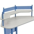 thumbnail image 3 of Studio Designs Petits Espaces Coin Ordinateur Bureau Bureau d'Étude, Bleu, 3 of 5