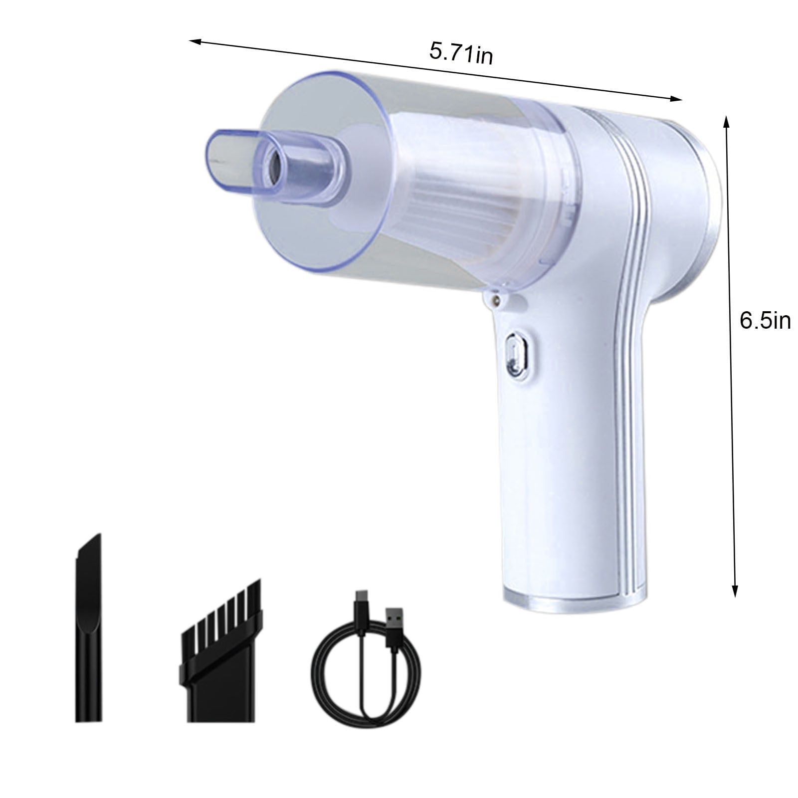 Handheld Car Vacuum Cleaner Wireless,120W Powerful Suction Wet and Dry Portable Vacuum with USB Charging,Three Brush Heads for Pet Hair Dirt Debris,Easy Cleaning for Cars Home and Stairs-Free Size