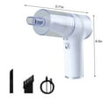 thumbnail image 3 of Handheld Car Vacuum Cleaner Wireless,120W Powerful Suction Wet and Dry Portable Vacuum with USB Charging,Three Brush Heads for Pet Hair Dirt Debris,Easy Cleaning for Cars Home and Stairs-Free Size, 3 of 8