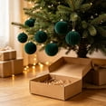thumbnail image 5 of 12 Pcs Green Velvet Flocked Christmas Balls, 2.36 Inch Christmas Tree Ornaments, Green Hanging Xmas Ball Decorations, Soft Textured Christmas Tree Decor for Home, Mantel, Wreath, Garland, Party, 5 of 6