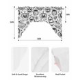thumbnail image 5 of Black Grey Pumpkin Halloween Swag Valances for Windows, Small Curtains Drapes, Web Retro Animals Art Kitchen Window Curtains Over Sink Rod Pocket Window Treatment Valance for Bedroom/Bathroom 56"x36", 5 of 5