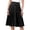 Black, variant on Riforla Womens Skirts Comfy Basic Solid Color Stretch A-Line Flared High Waist Knit Skirt Knee Length Skirt Army Green XXL