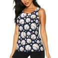 thumbnail image 1 of Balery Cute Basebal Camiseta sin mangas estampada ligera para mujer, tops de entrenamiento sin mangas, camisetas de yoga transpirables de secado rápido.-Medium, 1 of 7