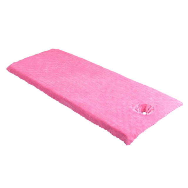 Cubiertas de sábanas para mesas de masaje con orificio para respirar en la cara / Fibra de poliéster / 200x105 cm / Toalla seccional de tirarere de Rosa oscuro