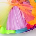 thumbnail image 6 of FYMNSI Baby Girl 1st Birthday Cake Smash Outfit Melon One Year Old Party Short Sleeve Romper Rainbow Skirt Bowknot Headband Set 1 Year, 6 of 8