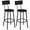 Black, variant on Set of 2 Round Bar Stools with Back - 25.2" Counter Height, Black, for Kitchen Island/Dining Room, Easy to Assemble Bar Chairs
