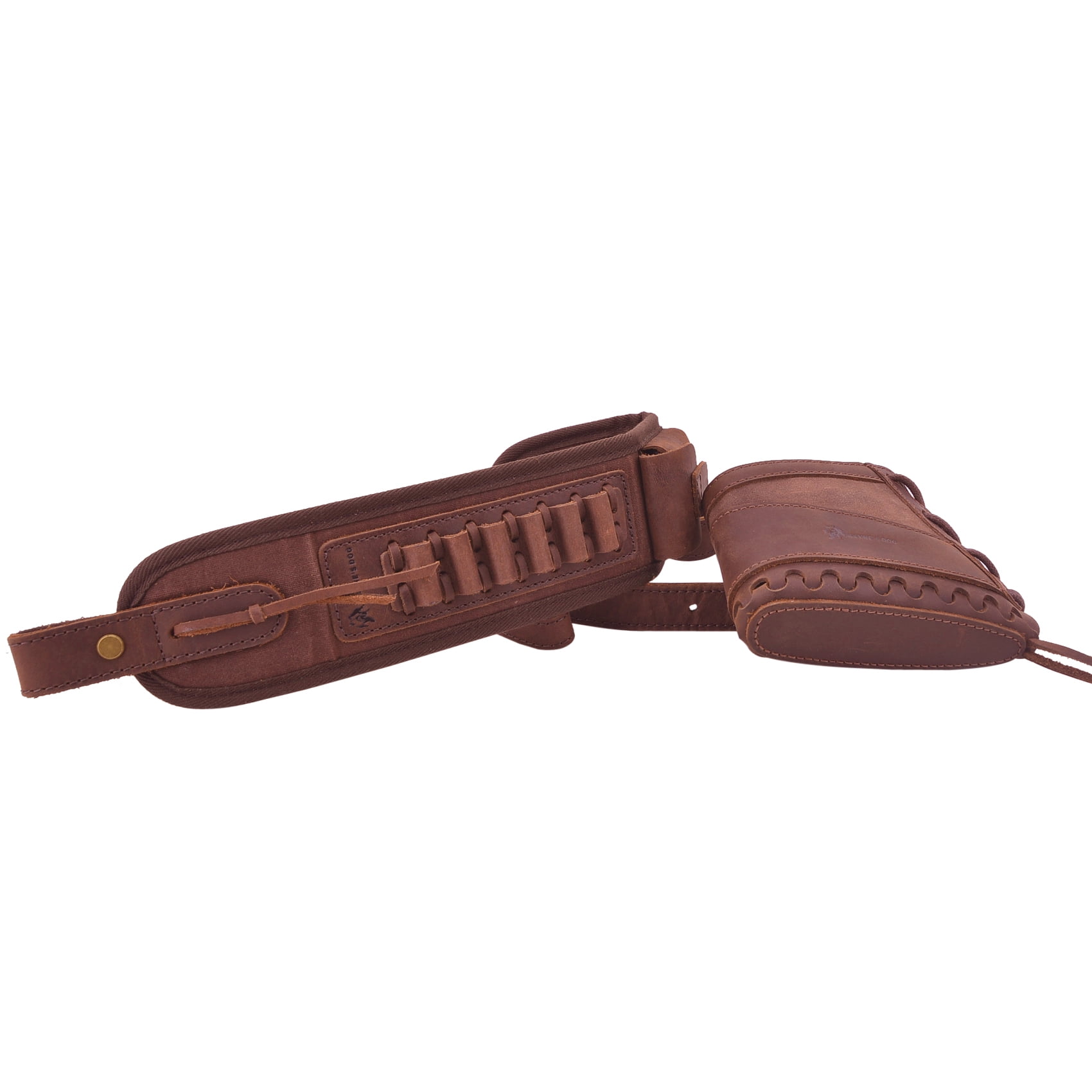 Wayne's Dog 1 Suit Leather Canvas Rifle Buttstock Recoil Pad with Leather Gun Sling Strap for .357 .30/30 .38 .35