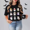 thumbnail image 2 of T-Shirt de Lecture Mignon pour Dames d'Halloween, Manches Courtes, Décontracté, Intéressant, Généreux, 2 of 5