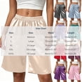 thumbnail image 3 of Axiiglly Pajama Shorts Women Satin Silk Elastic Waist Loose Casual Lounge Bermuda Shorts Soft Breathable Home Bottoms, M-3XL, 3 of 7