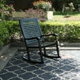 thumbnail image 6 of Sophia & William Outdoor Acacia Wood Nantucket Porch Rocking Chair for Garden - Set of 2 - Black, 6 of 10