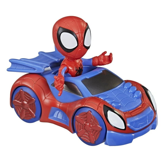 Marvel Spidey and His Amazing Friends, figurine Spidey avec Arachno-bolide, pour enfants à partir de 3 ans