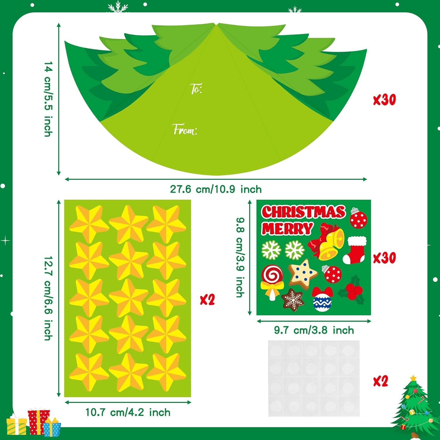 GROBRO7 Christmas Tree  Diy Craft Kit for Christmas Party Ornament,Making Christmas Tree Game Supplies