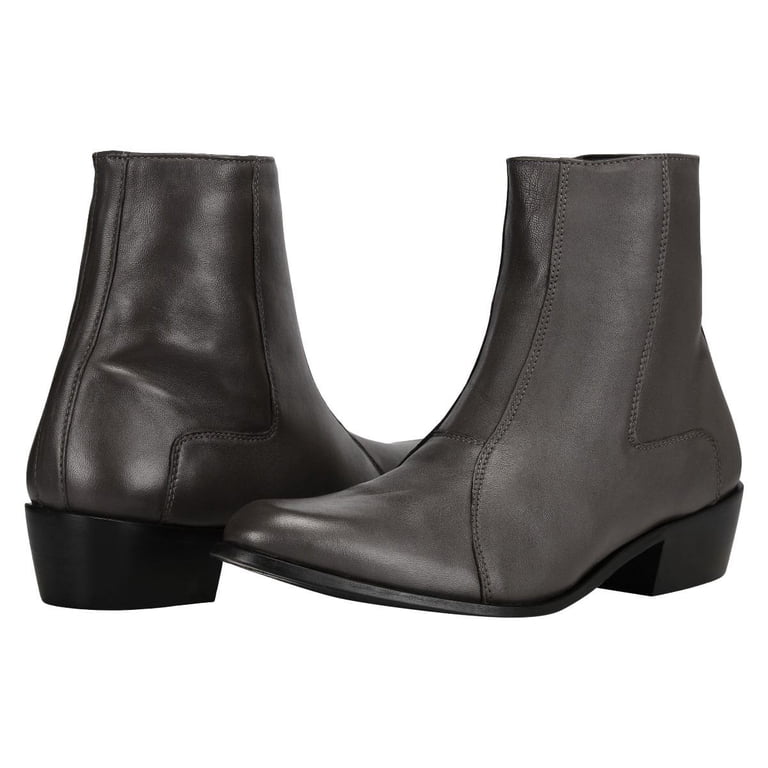 LIBERTYZENO Mens Genuine Leather Ankle Boots Side Zipper  display picture 2