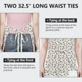 thumbnail image 6 of White Christmas Tree and Ornament Apron-Garden Aprons for Women with Pockets-Cotton Linen Waterproof Kitchen Cooking Gardening Aprons Adjustable for Kitchen,Cooking,BBQ and Salon 32"x27", 6 of 7