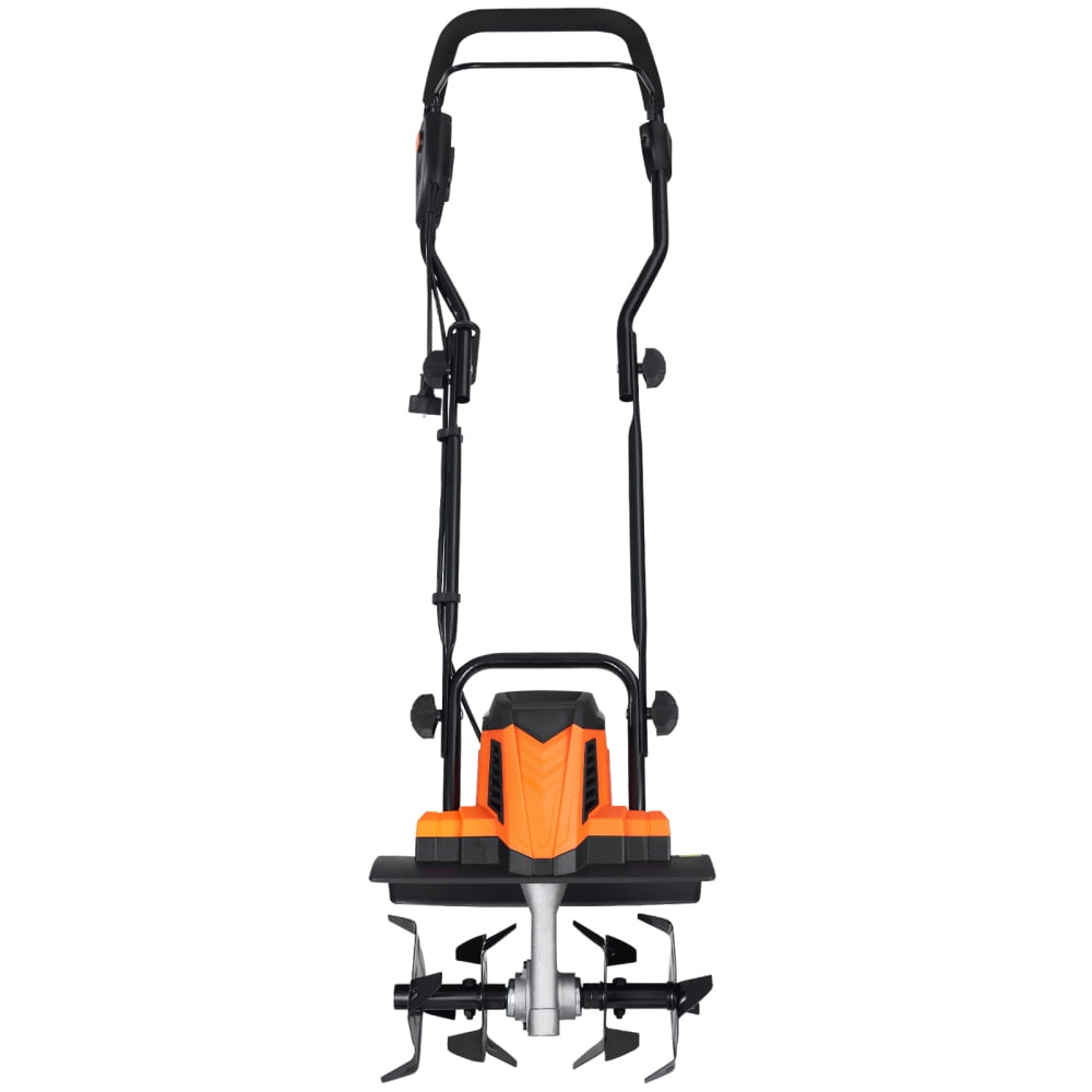 NOBOLEA 10 Amp Electric Tiller, 14" Tilling Width 3.94" Tilling Depth Corded Electric Tiller/Cultivator, Steel Mn Tines, Rototiller for Garden Lawn Soil Digging