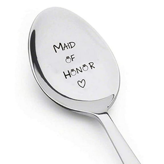 1Pc Spoons Stainless Steel Teaspoons Personalised Engraved Coffee Spoon For Ice Cream Dessert Scoop Kitchen Tableware Gift