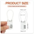 thumbnail image 2 of Uxcell Luggage Travel Lock, Digit Cable Combination Lock Width Body with Long Cable White 5", 2 of 7