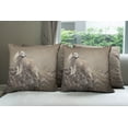 thumbnail image 6 of Ambesonne Animal Throw Pillow Cover 4 Pack, White Wolf on the Rocks, 24", Warm Taupe, 6 of 7