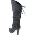 thumbnail image 3 of TOP Moda Page-65 Women's Knee Lace-up High Heel Boots, 3 of 7