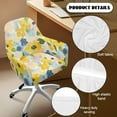 thumbnail image 6 of FOR U DESIGNS Watercolor Sunflower Pattern Dining Chair Slipcovers Breathable Leisure Arm Chair Protector Modern Curved Back Armrests Chairs Cover for Computer Vanity Chairs, 6 of 8