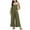 Army Green, variant on Tbopshirt Linen Pants Women Plus Size,Womens Fashion Casual Pants Gifts for Women,Solid Pocket Sleeveless Suspender Jumpsuit