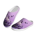 thumbnail image 2 of Picia Lavender Roses Arrangement for Women's Lamb-hug Comfy Fleece House Slippers Memory Foam, Slip-on House Shoes Indoor Outdoor-44/45, 2 of 7
