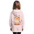 thumbnail image 2 of Psesaysky Girls Capybara Flower Cute Print Hoodie Toddler Oversized Hooded Sweatshirt Cute Graphic Casual Pullover Tops with Pockets for 7-8 Years, 2 of 7