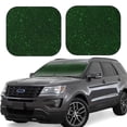 thumbnail image 1 of Saiise Emerald Green Sparkling for Foldable Car Sun Shades (2-Pack) Offer Sun Protection with an Easy-fold Design for Convenient Windshield Shading-Large, 1 of 6