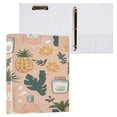 thumbnail image 3 of Tropical Fragrance Print 12.4x10.6in PVC Round Ring Binders, 2-Pack, D-Ring 3-Hole, Metal Clip, 3 of 10