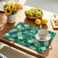 thumbnail image 5 of Placemats Set of 6, Green Grey Mermaid Scales Place Mats Gold Waves Lines Tablemats Washable Placemat Table Decoration for Kitchen Table Dinner Party Home Decor Indoor Outdoor 13x19 Inch, 5 of 9