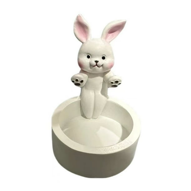 Portavelas De Dibujos Animados Portavelas Con Forma De Conejo Portavelas De Aromaterapia Hechos A Mano Adecuados Para Niñas, Mujeres O Amantes De Los Conejos