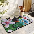 thumbnail image 3 of Washable Rubber Colorful Floral Dish Drying Mats for Kitchen Counter Home Large Coffee Bar Pad Accessories and Decor for Utensils Stemware 19.5''x12'', 3 of 4