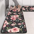 thumbnail image 2 of Kitchen Rugs Sets Of 2,Pioneer Flower Floral Print Pattern Anti Fatigue Kitchen Mat Rugs Non Slip Washable,Decorative Kitchen Floor Mats for Kitchen,Sink,Laundry,17"x47"+17"x47", 2 of 5