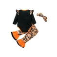 thumbnail image 6 of Baby Halloween Outfit Long Sleeves Romper + Flare Trousers + Headband, 6 of 10