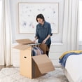 thumbnail image 3 of Tall Wardrobe Box 3 Pack, Tape-Free Design, 24-in x 24-in x 40-in, 3 of 6