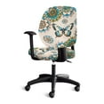 thumbnail image 2 of FKELYI Boho Mandala Butterfly Print Office Chair Slipcover 2 Piece Stretchable Desk Chair Cover Removable Computer Chair Protective Cover Dining Chair Cover, Washable Fabric, 2 of 7