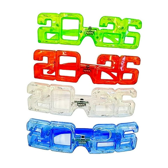 AOOOWER LED Glasses Light Up Glasses,Glow Glasses Glow In The Dark Party Supplies 2026 New Year Eyewear for Birthday Wedding