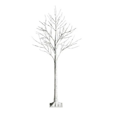 Kepooman Christmas Decorations,5 Feet Pre-lit White Twig Birch Tree with 72 LED Lights for Christmas