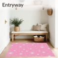 thumbnail image 3 of ODIKA 3'x5' Machine Washable Non-Slip Area Rug, Radiant Starlight with Celestial Glimmer Design High Traffic Rug, Pink, 603962, 3 of 7