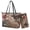 Beige-Hummingbird  Hibiscus, variant on American Flag Print Tote Purse for Women, Bear Leaf Print Shoulder Handbag with Adjustable Strap, Lightweight Leather Satchel Purse with Wallet for Travel, Brown